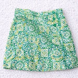 Allyson Whitmore Golf Skort Size 18 NWT Green White Print Preppy Tennis Skirt